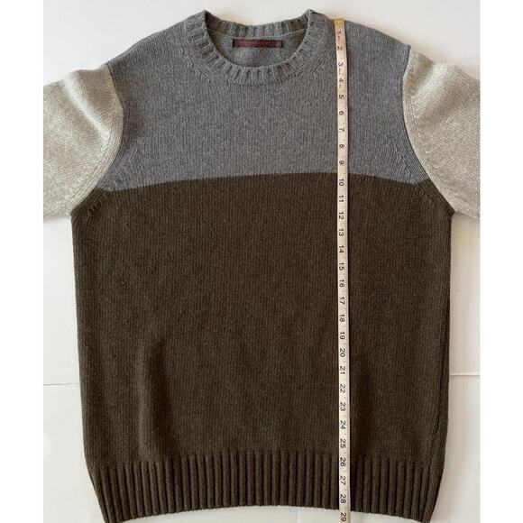 EMOZIONI UOMO Italian Wool Blend Men’s Size XL Block Multicolored Round Neck - Picture 6 of 9